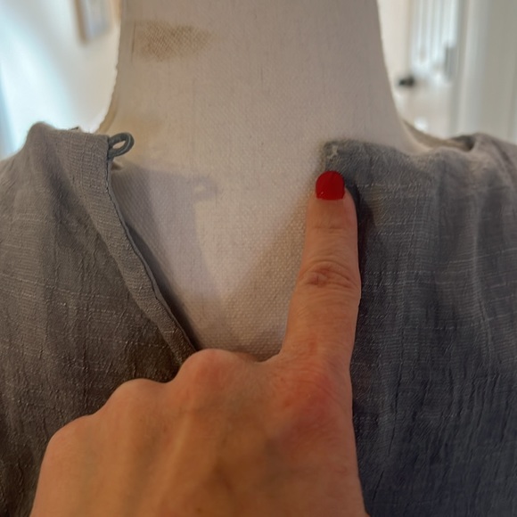 GREY EMBROIDERED DRESS WITH FLOWY SLEEVES - SIZE S - Picture 6 of 8